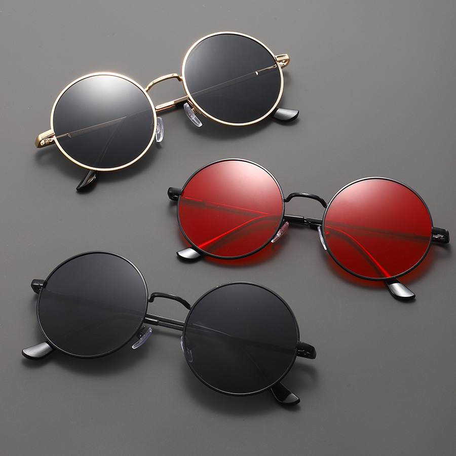 Fashion Round Sunglasses Men W - Metal Photo Panel 评论和价格