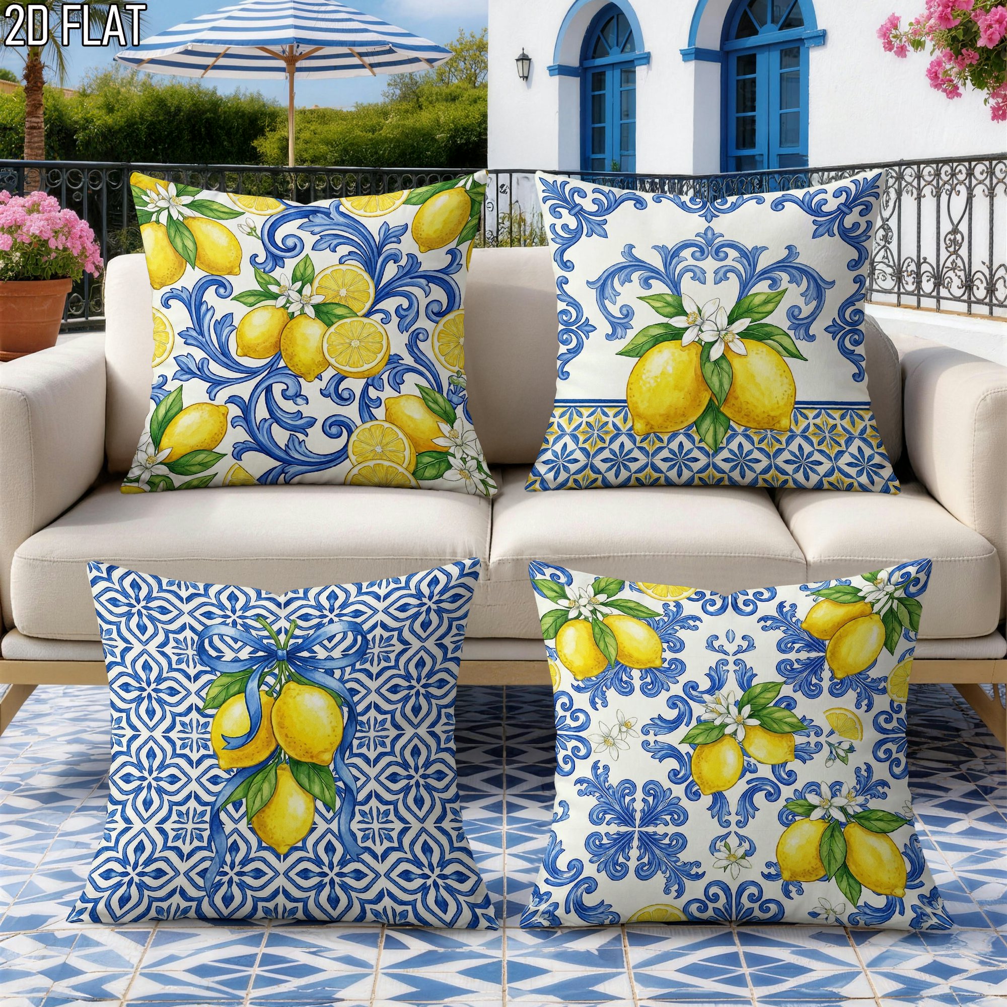 4Pcs Italian Summer Style Thro - Ceramic Tile Blank 评论和价格