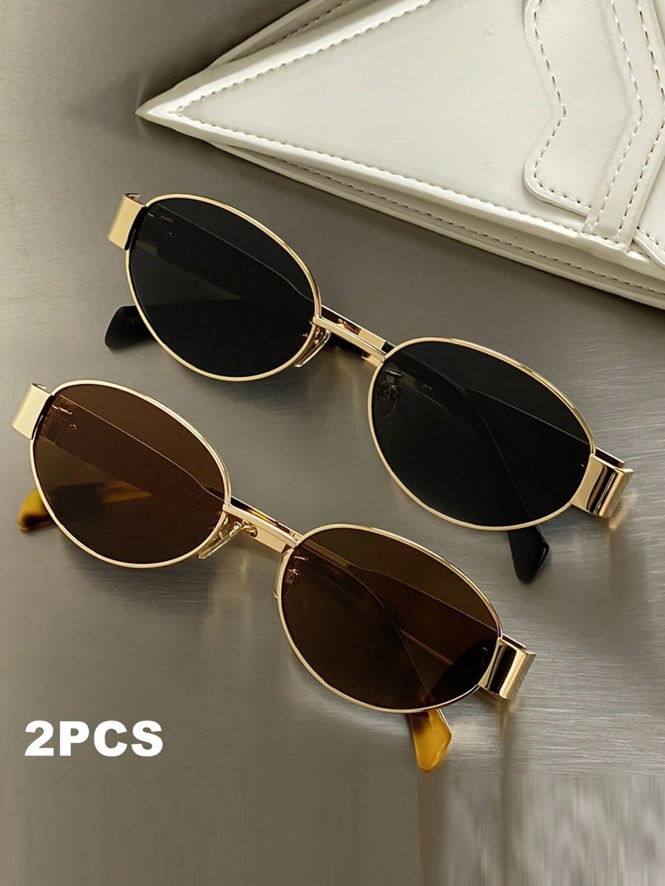 2Pcs Women's Metal Frame Oval  - Metal Photo Panel 评论和价格