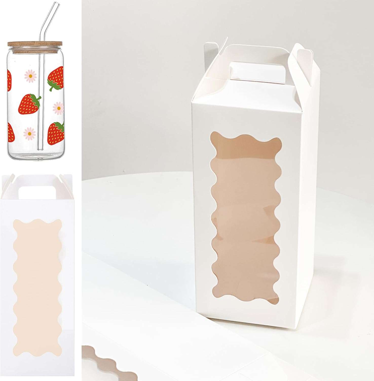 25 Pack Tumbler Gift Boxes wit - Tumbler 20Oz White 评论和价格