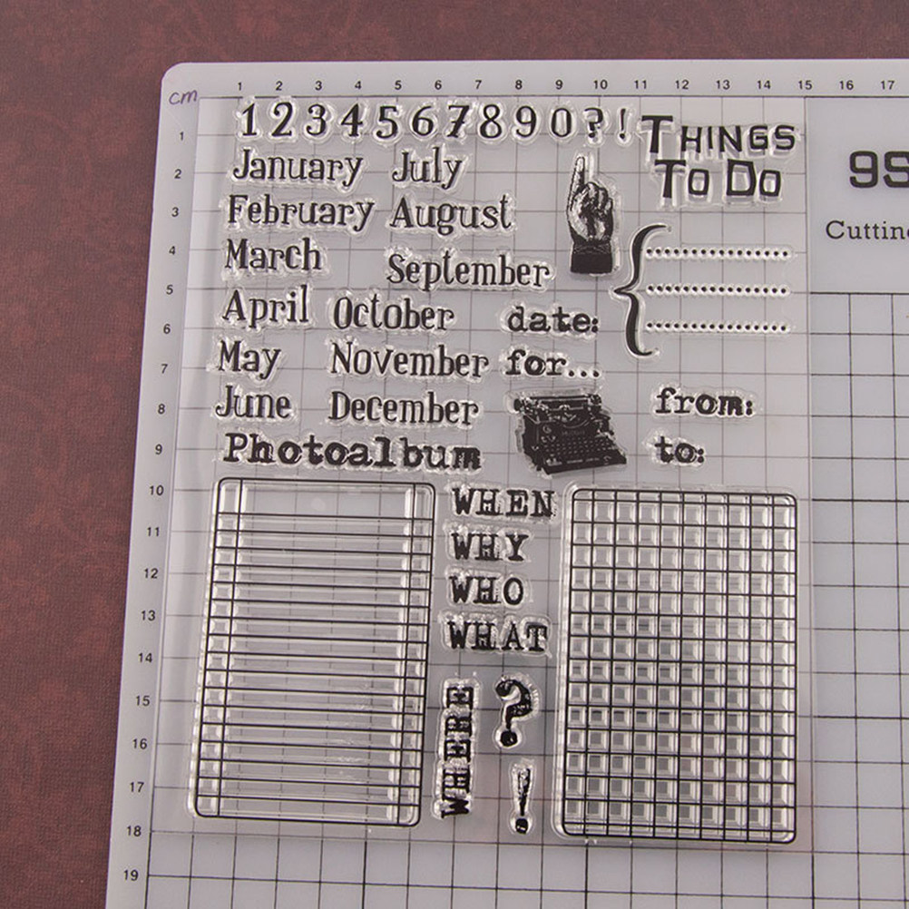 Calendar Date Silicone Stamp C - Photo Acrylic Block 评论和价格