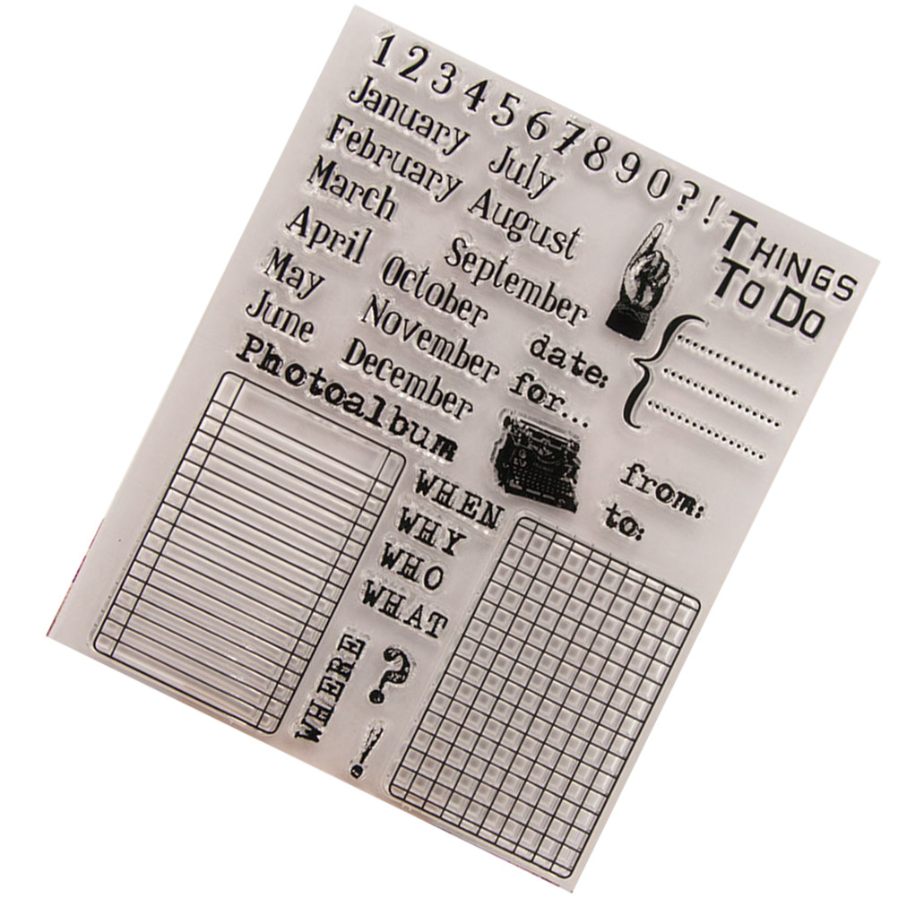 Calendar Date Silicone Stamp C - Photo Acrylic Block 评论和价格