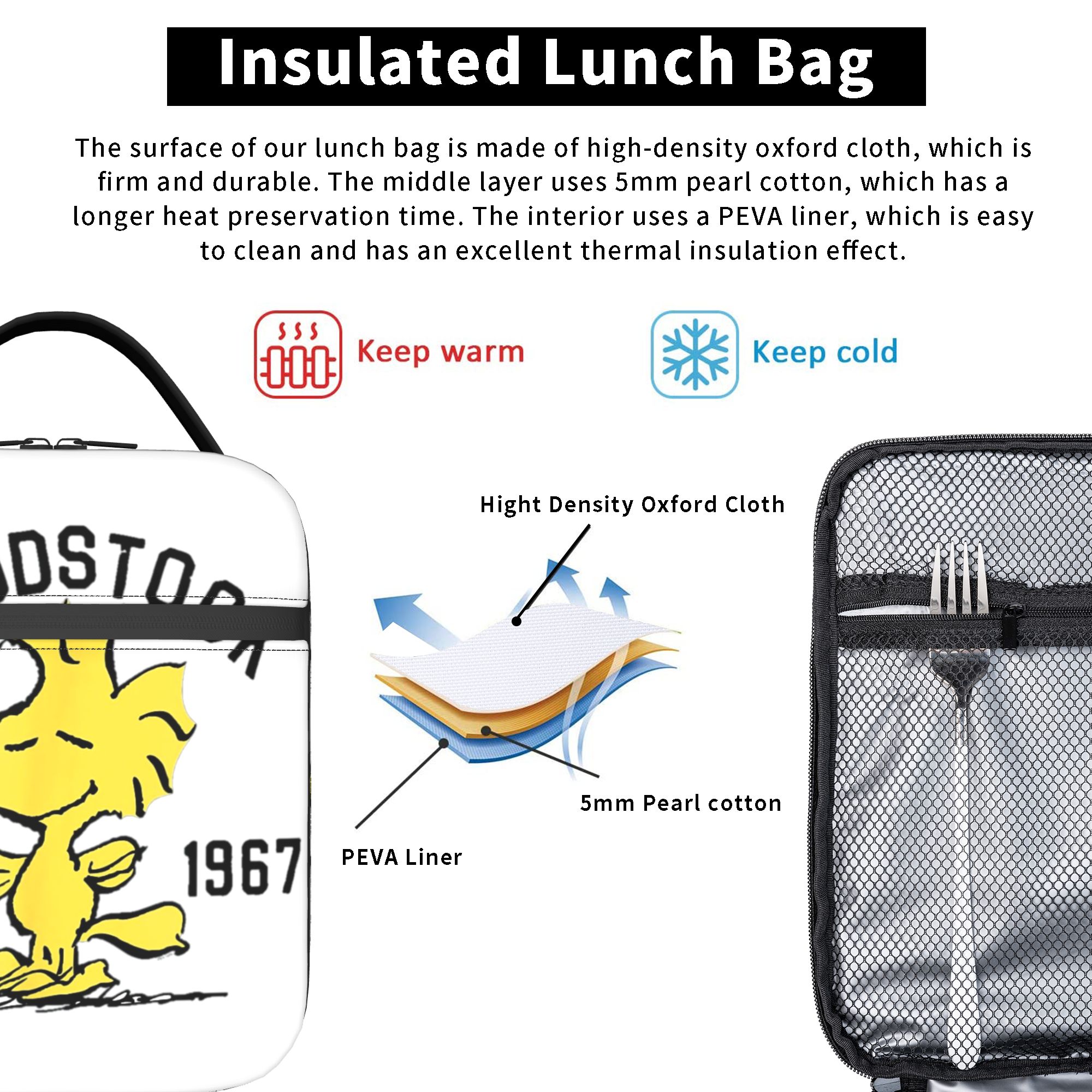 Peanuts Woodstock Snoopy Insul - Tote Bag Sublimation 评论和价格