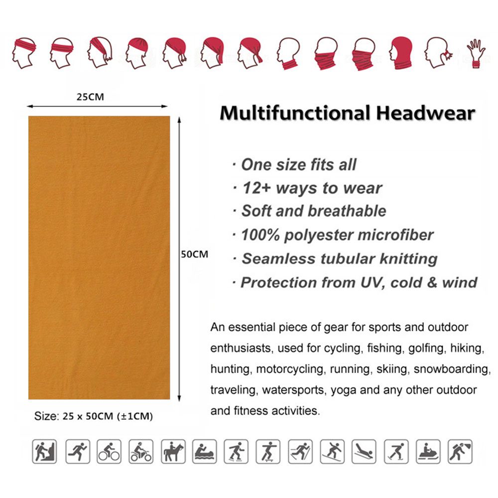 55 Solid Colors Outdoor Sports - Bandana Blank White 评论和价格