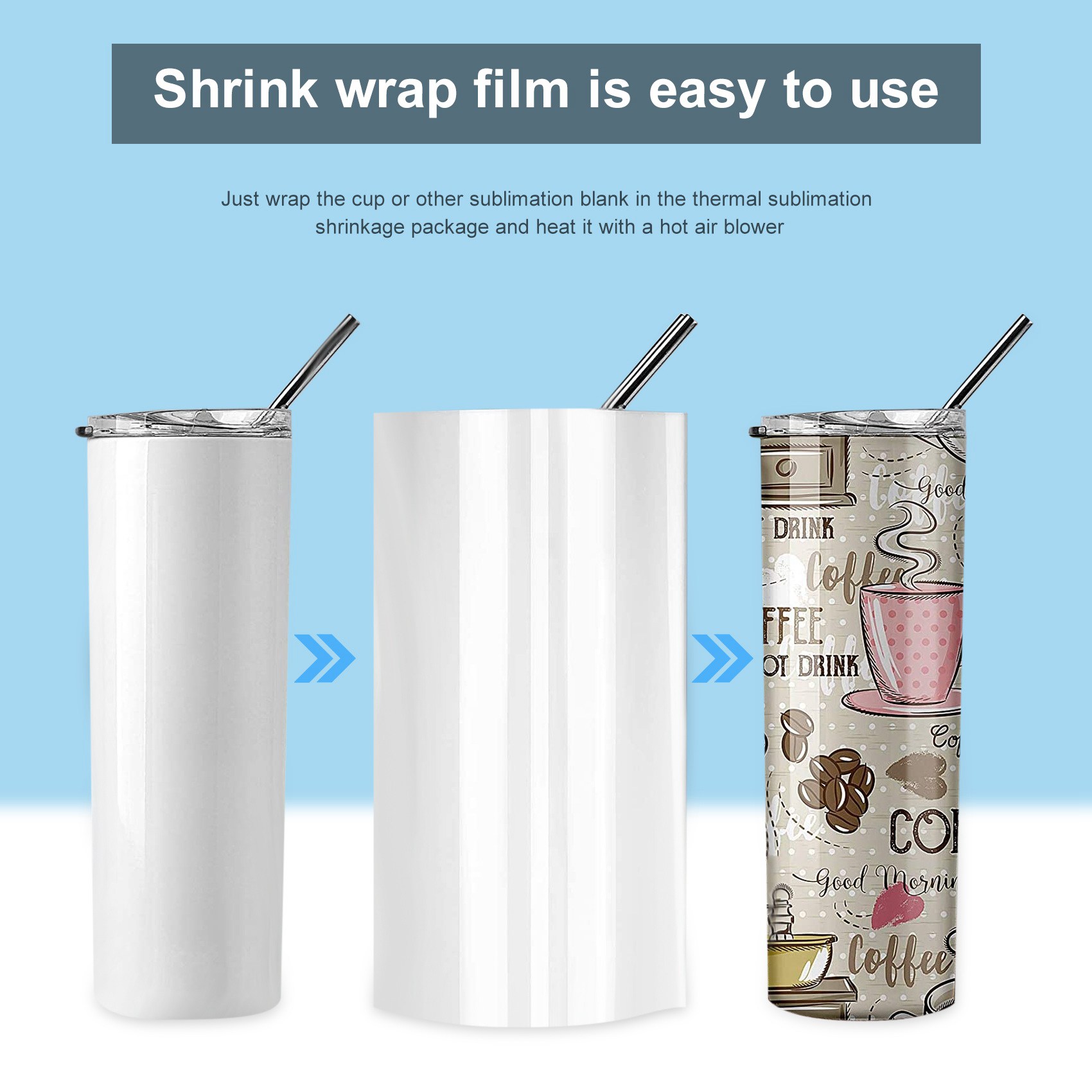 AEE3-30Pcs Sublimation Shrink  - Sublimation Mug White 评论和价格