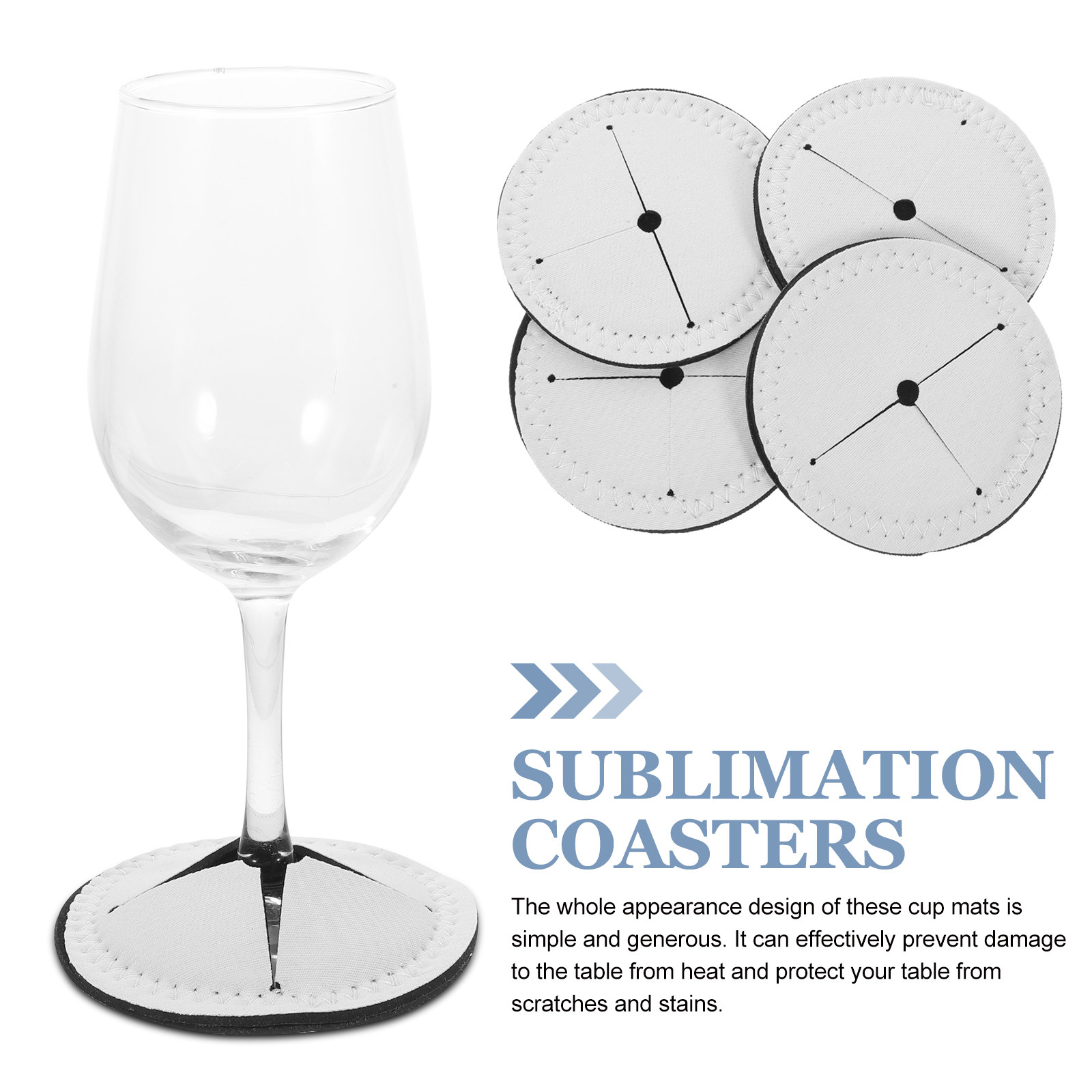 4Pcs Stem Glass Coasters Heat  - Coaster Sublimation Blank 评论和价格