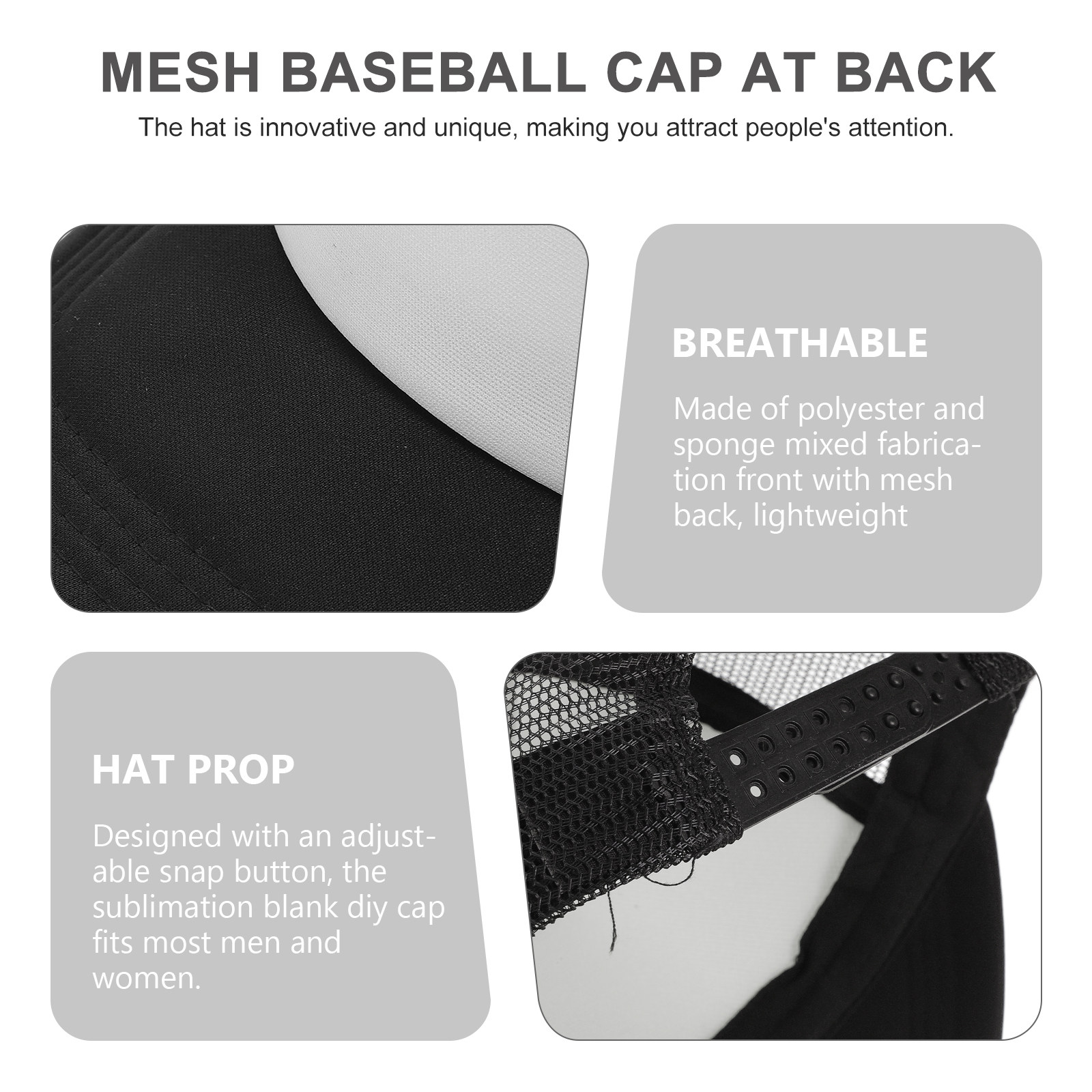 10Pcs DIY Blank Trucker Hat Me - Hat Sublimation Blank 评论和价格