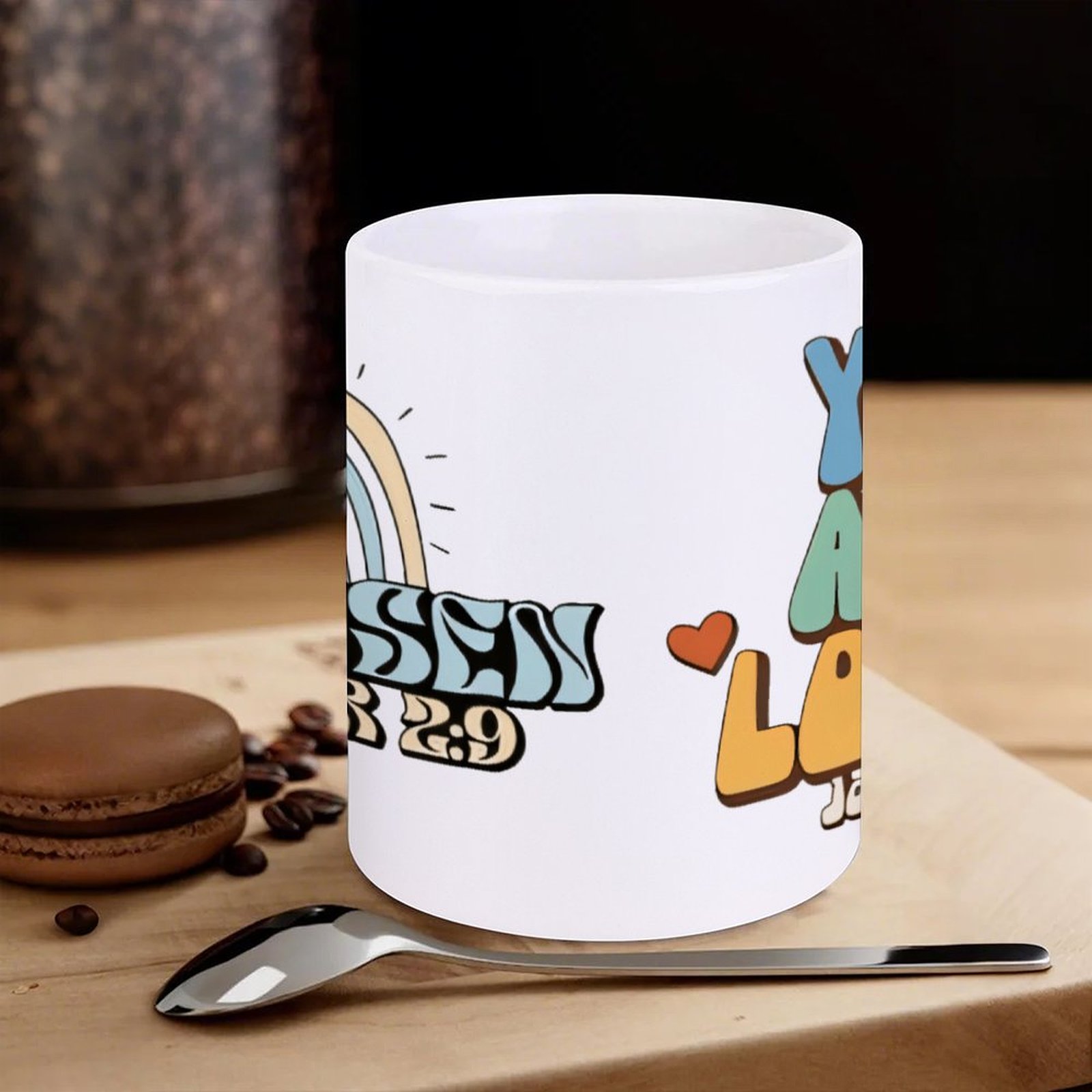 A Rainbow And A Rainbow With T - Sublimation Mug White 评论和价格