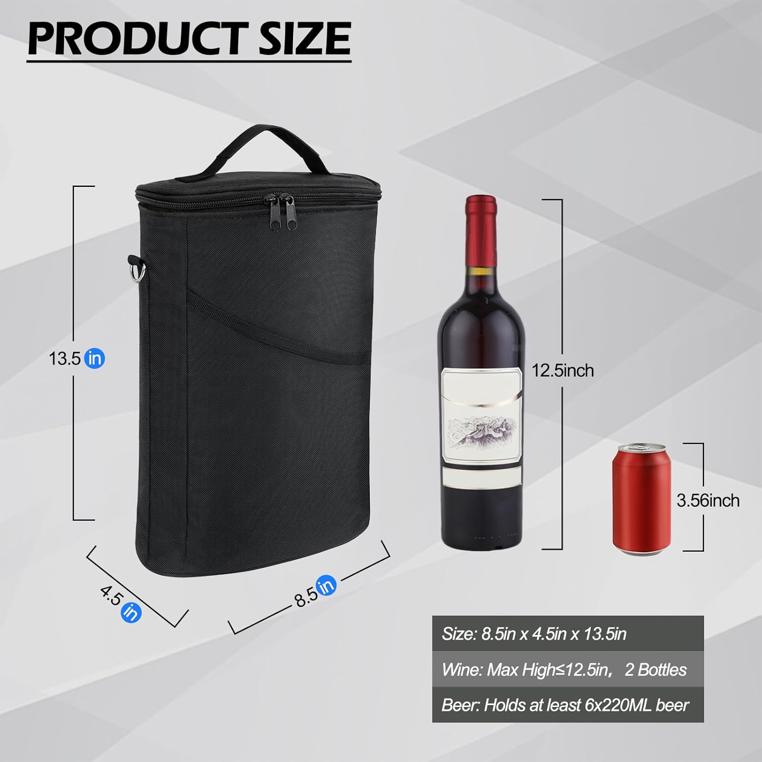 2 Bottle Wine Cooler Bag, Leak - Tote Bag Sublimation 评论和价格