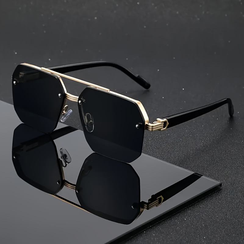 Trendy Double-Bridge Men's Squ - Metal Photo Panel 评论和价格