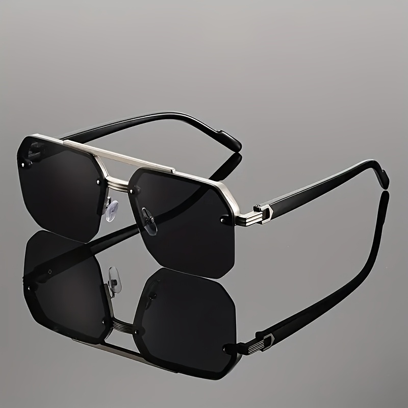 Trendy Double-Bridge Men's Squ - Metal Photo Panel 评论和价格