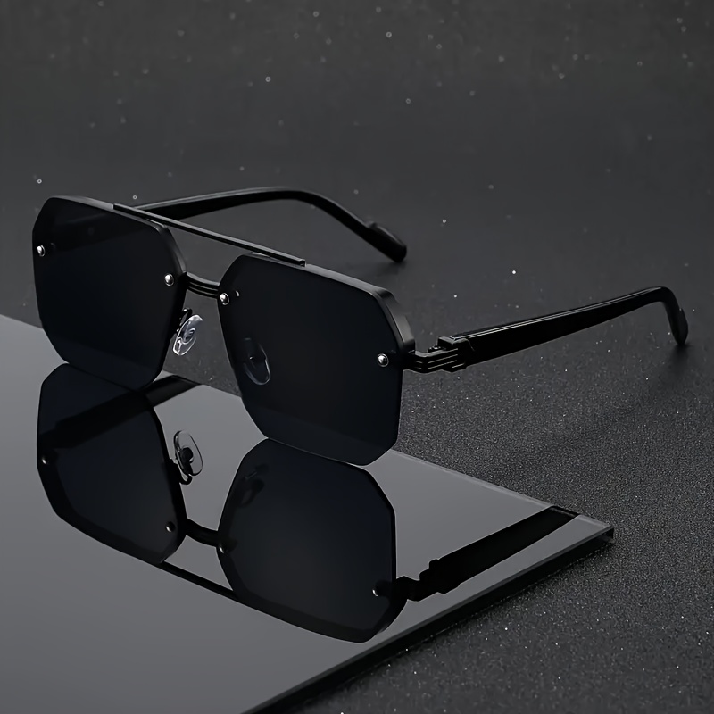 Trendy Double-Bridge Men's Squ - Metal Photo Panel 评论和价格