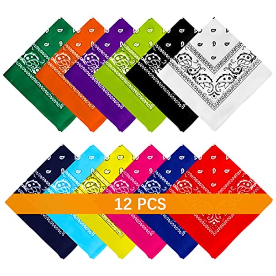 12- Bandanas for Men Women Pai - Bandana Blank White 评论和价格