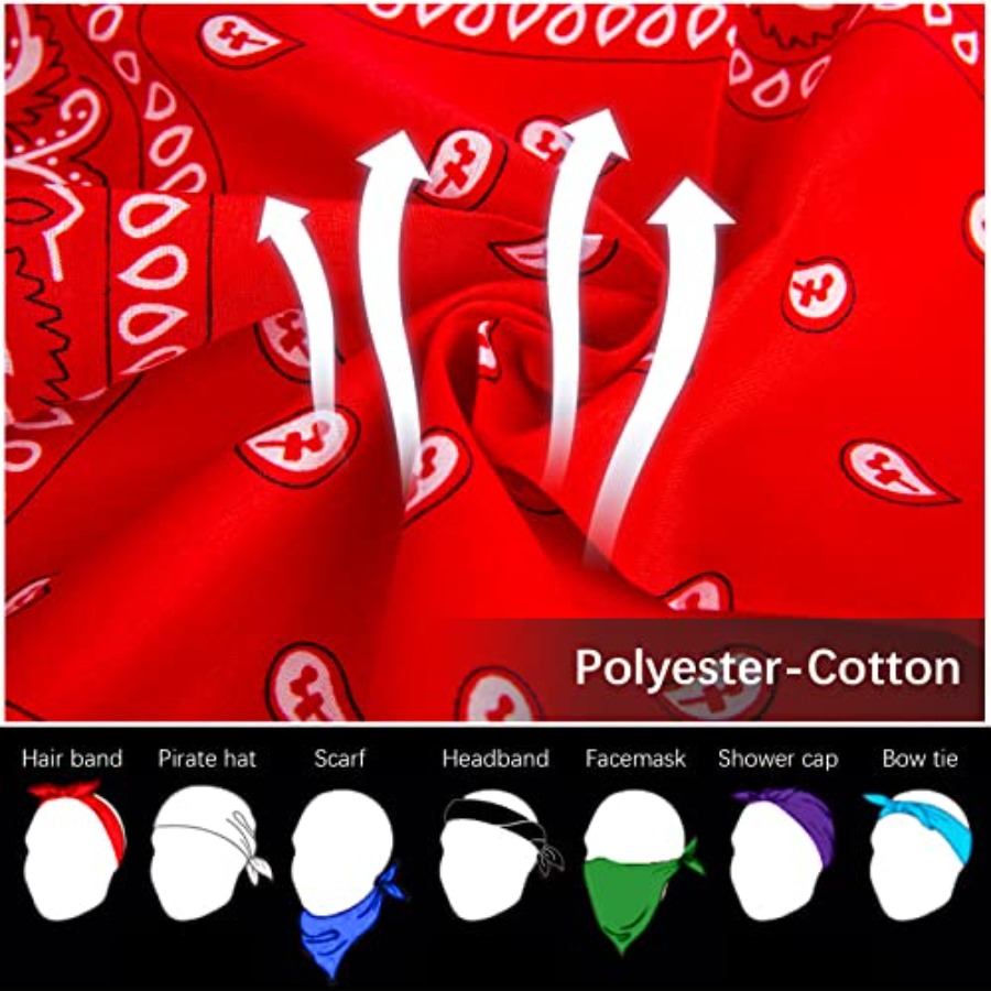 12- Bandanas for Men Women Pai - Bandana Blank White 评论和价格