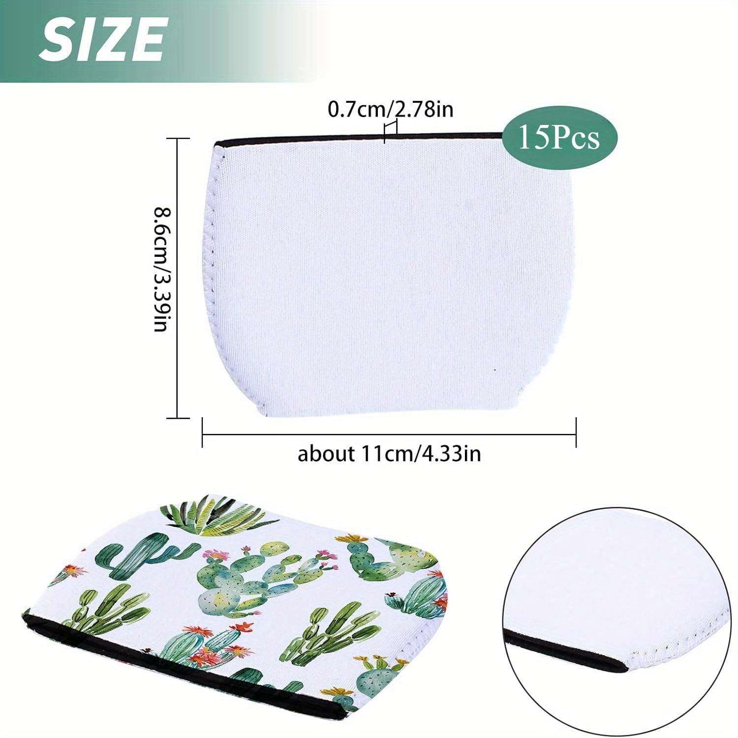 15 PCS Neoprene Wine Glass Sle - Puzzle Blank White 评论和价格