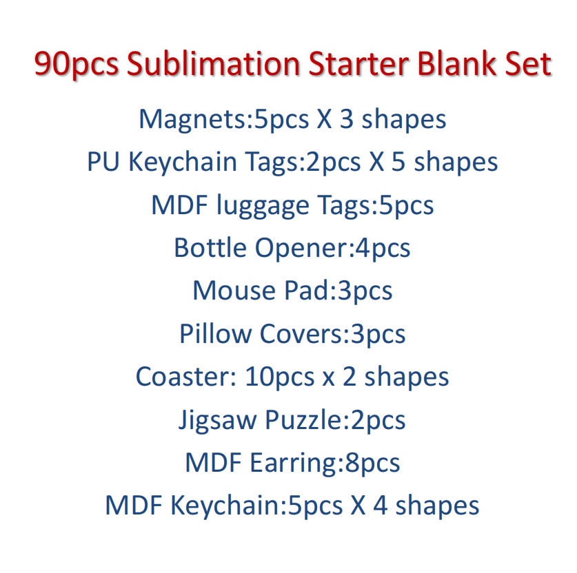 90pcs  Sublimation Blank Start - Coaster Sublimation Blank 评论和价格