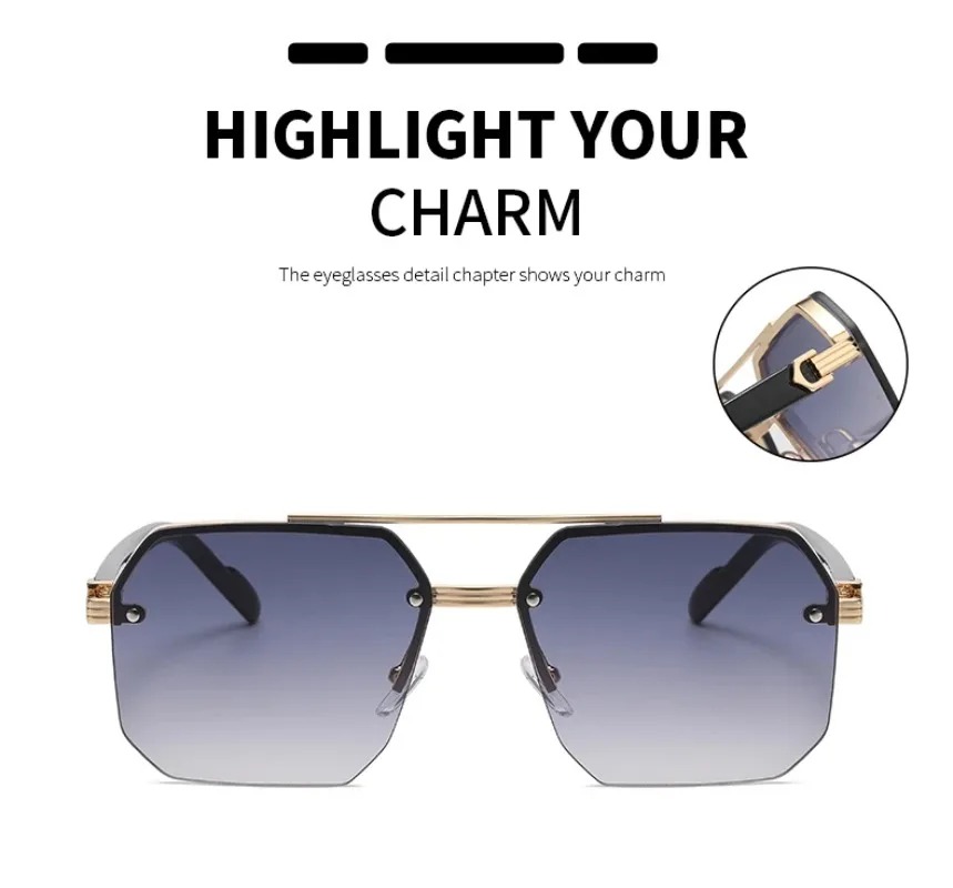 Men's Metal Sunglasses Square  - Metal Photo Panel 评论和价格