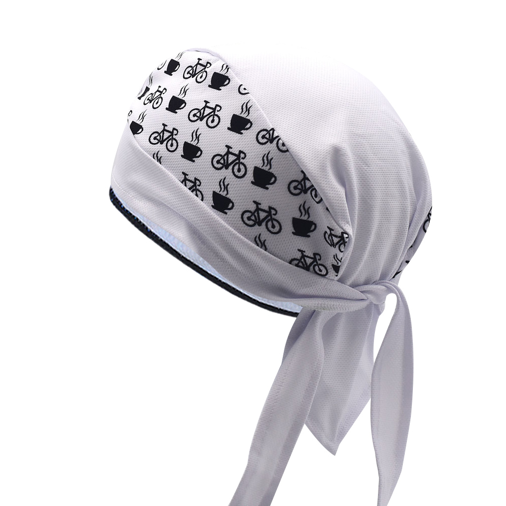 Classic Men White Cycling Cap  - Bandana Blank White 评论和价格