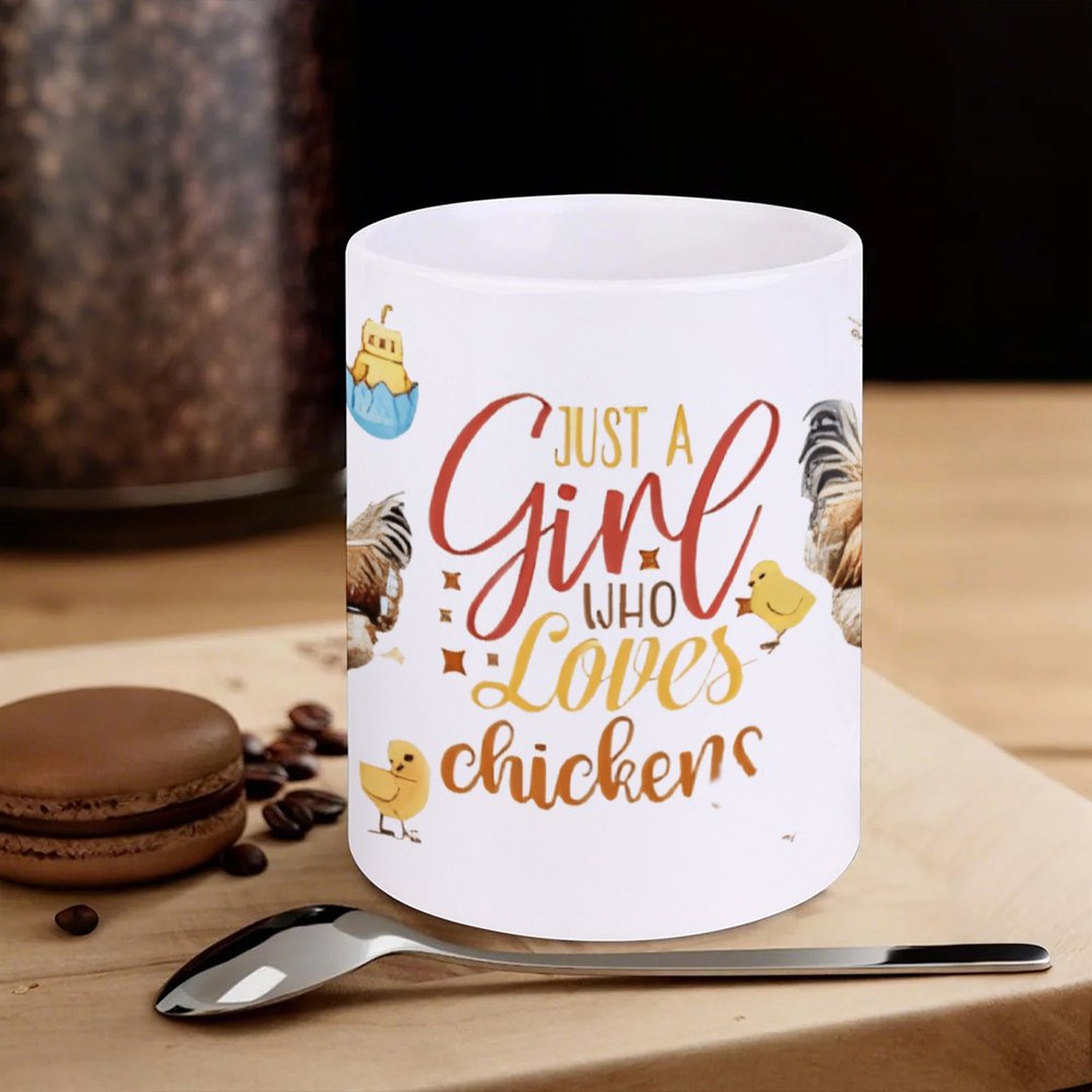 Just A Girl Who Loves Chickens - Sublimation Mug White 评论和价格